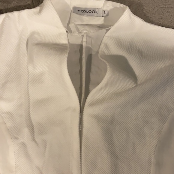 Misslook white S KS Blouse New - Picture 2 of 4